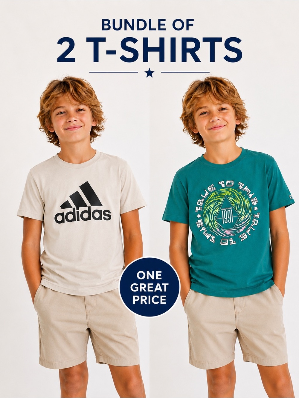 NWT Volcom Spinz Graphic Tee Ranger Green “True To This” Bonus Adidas T-Shirt